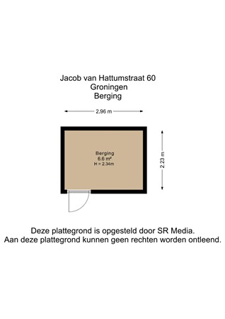 Floorplan - Jacob van Hattumstraat 60, 9746 AL Groningen